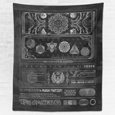 TRANSMUTATION V2 BW • YANTRART x RAGE NATION • Wall Tapestry Tapestry 