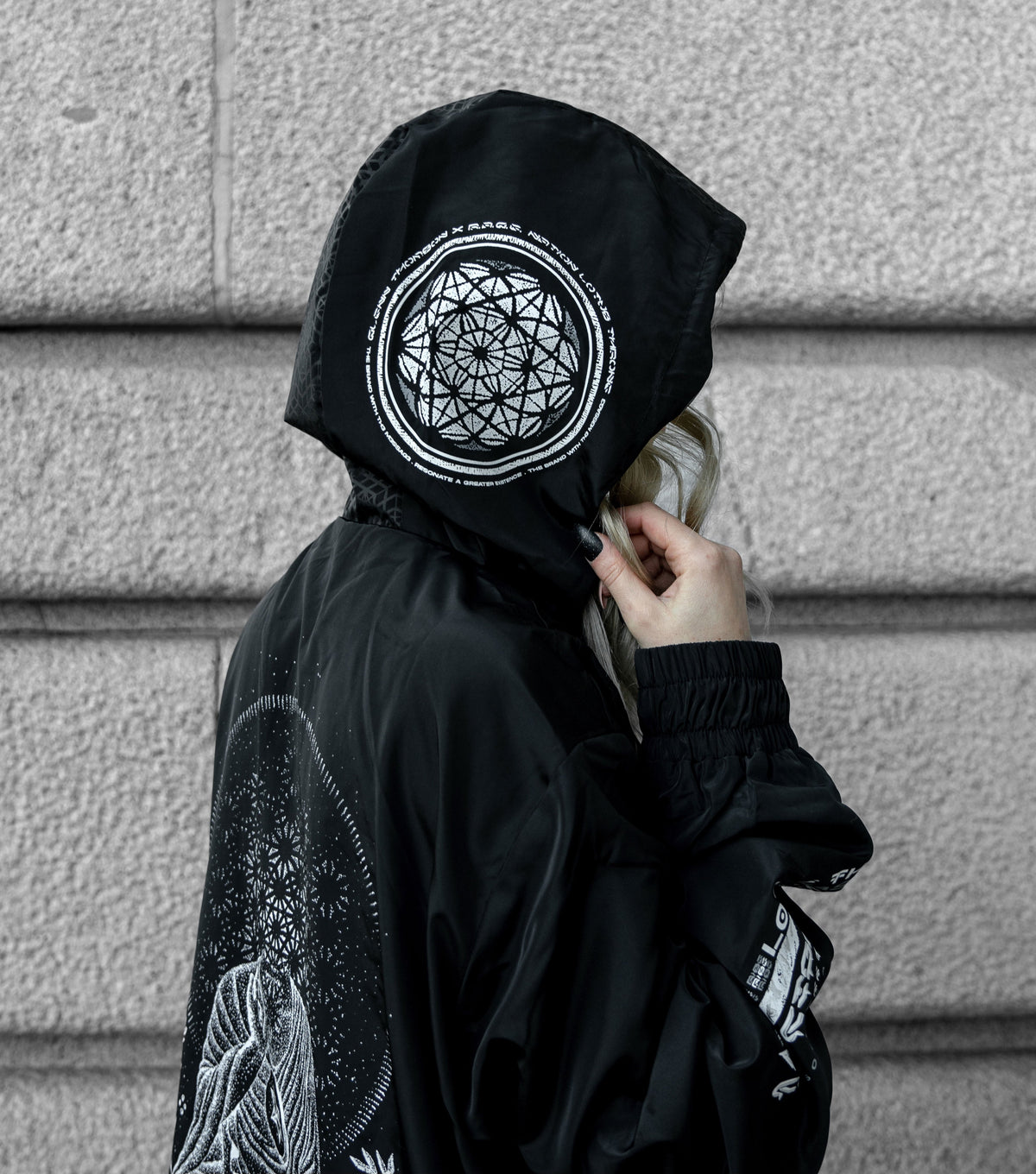 LOTUS THRONE • GLENN THOMSON COLLAB • Waterproof Zip-Up Windbreaker Windbreaker 