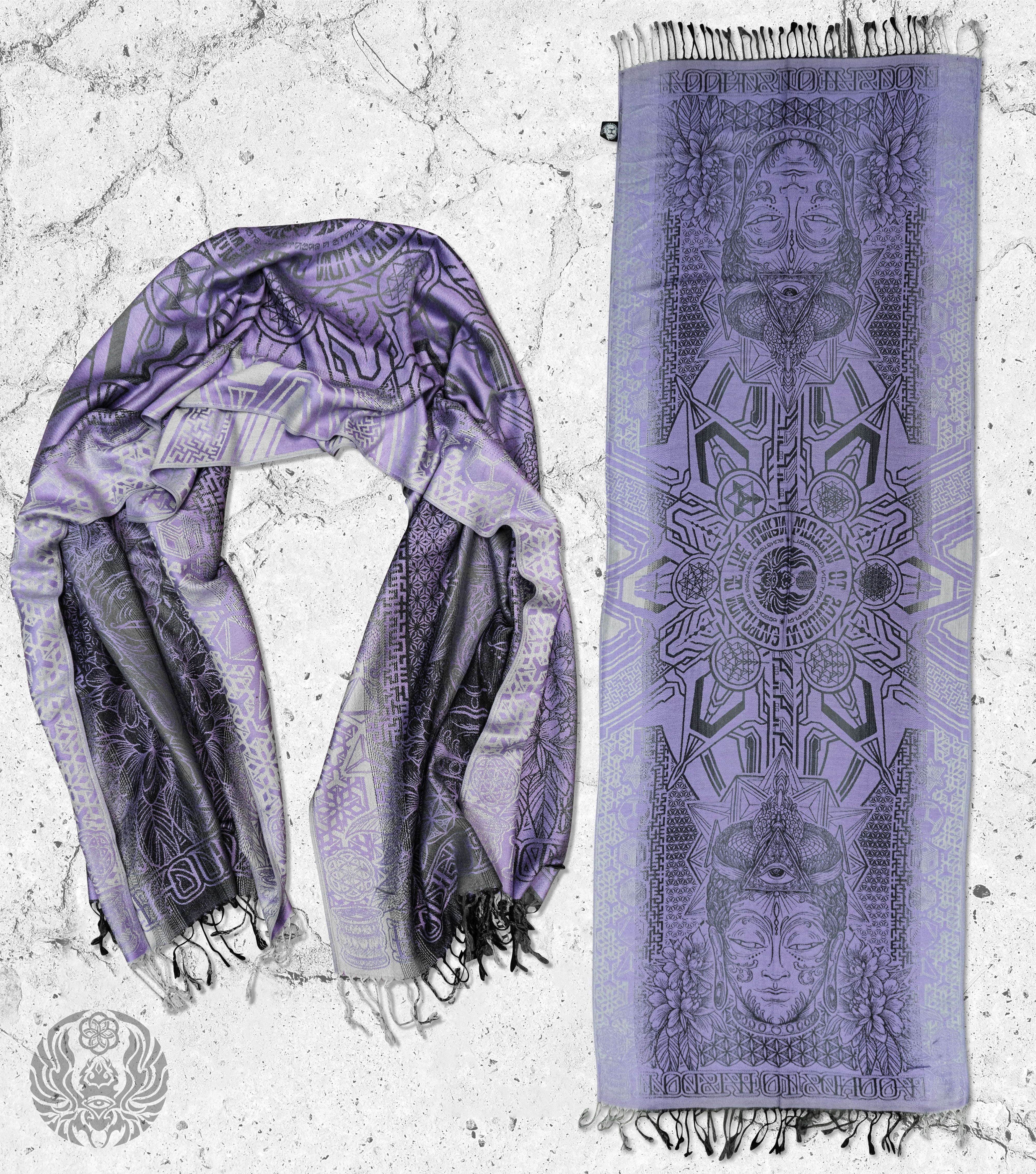 WOUNDS TO WISDOM • Yantrart x Rage Nation • Purple Gradient Shawl Shawls 
