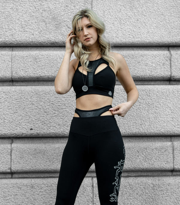 THINK WISELY • LABRADORITE EFFECT • Snakeskin Sports Bra Crop Top 