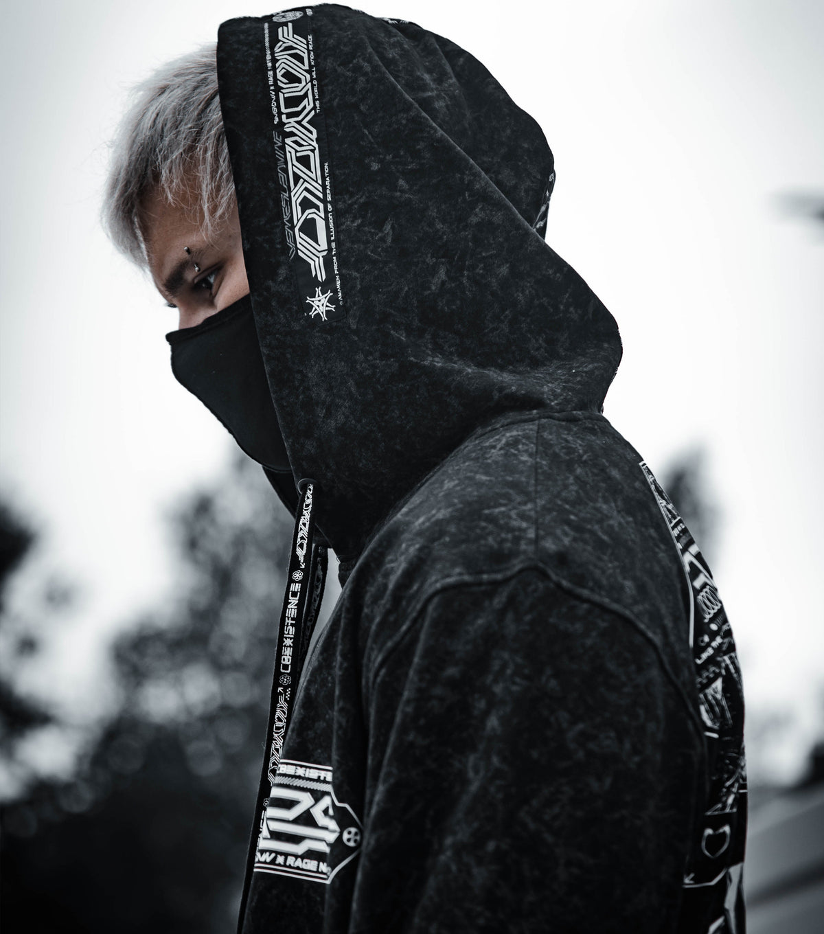 COEXIST V2 • [ACID] WASH • SVBDVN×RNA • Lightweight Premium Hoodie Hoodie 