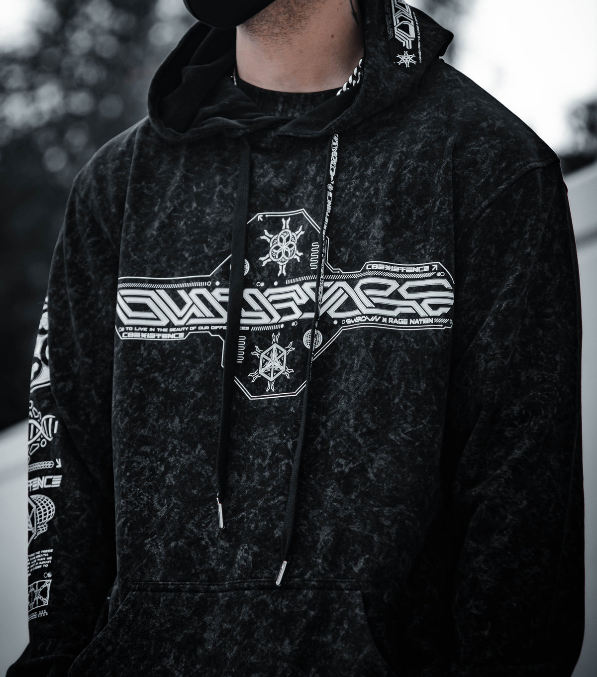 COEXIST V2 • [ACID] WASH • SVBDVN×RNA • Lightweight Premium Hoodie Hoodie 