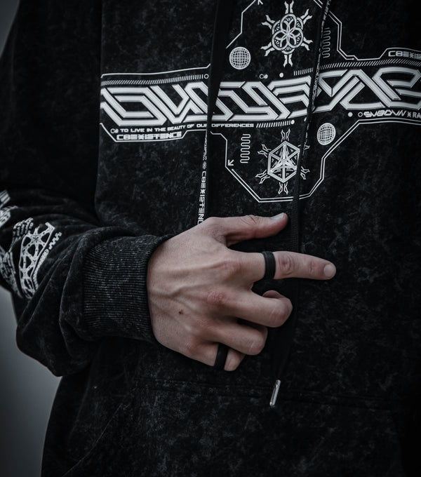 COEXIST V2 • [ACID] WASH • SVBDVN×RNA • Lightweight Premium Hoodie Hoodie 