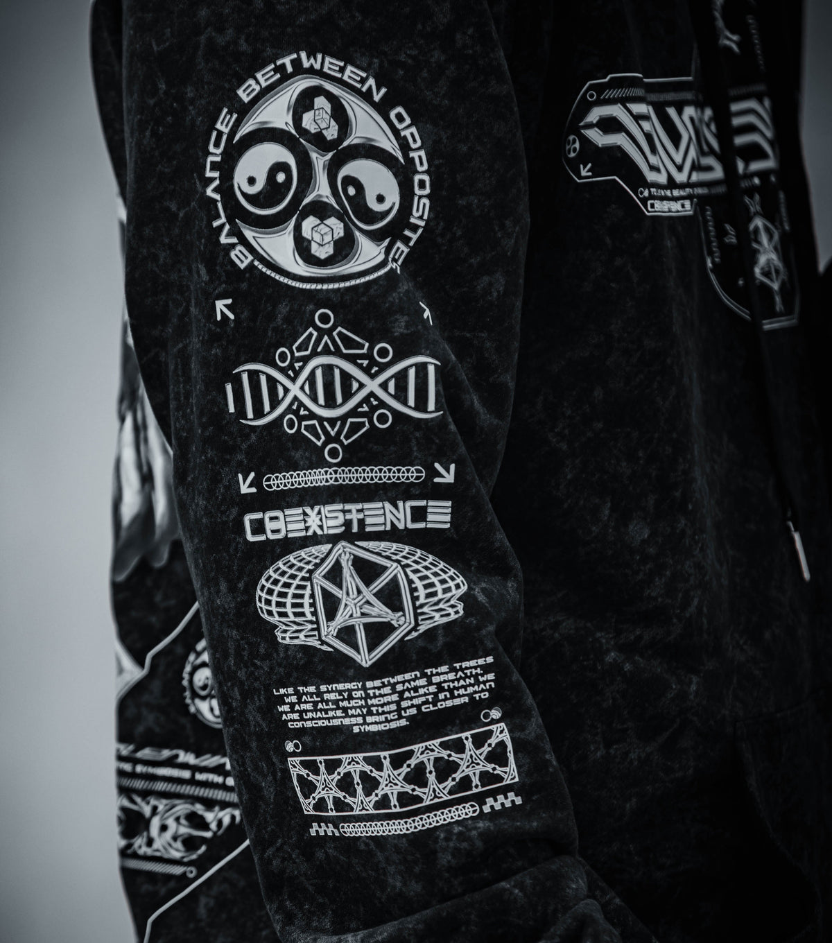 COEXIST V2 • [ACID] WASH • SVBDVN×RNA • Lightweight Premium Hoodie Hoodie 