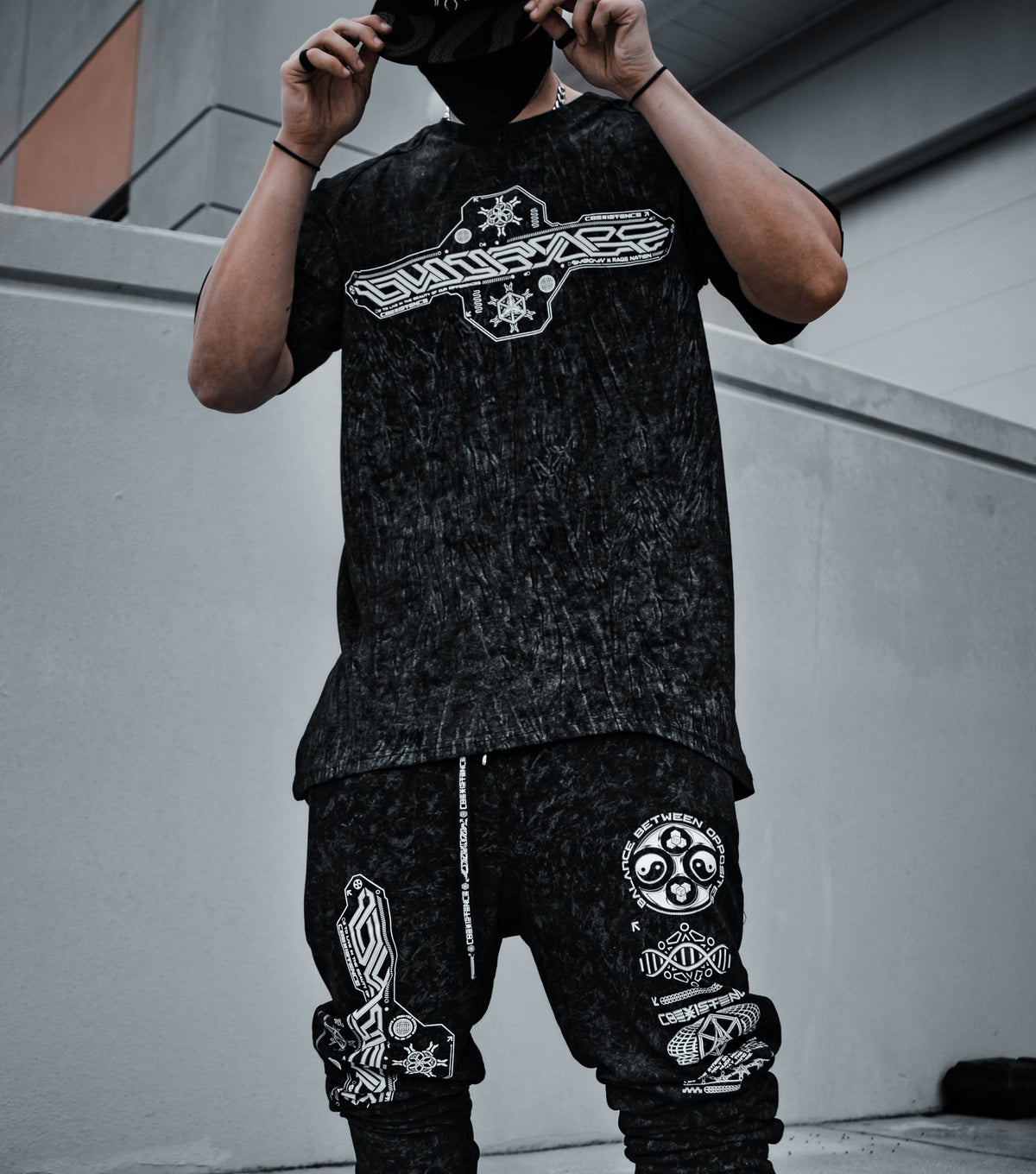 COEXIST V2 • STRIPED [ACID] WASH • SVBDVN x RNA • Premium T-Shirt T-Shirt 