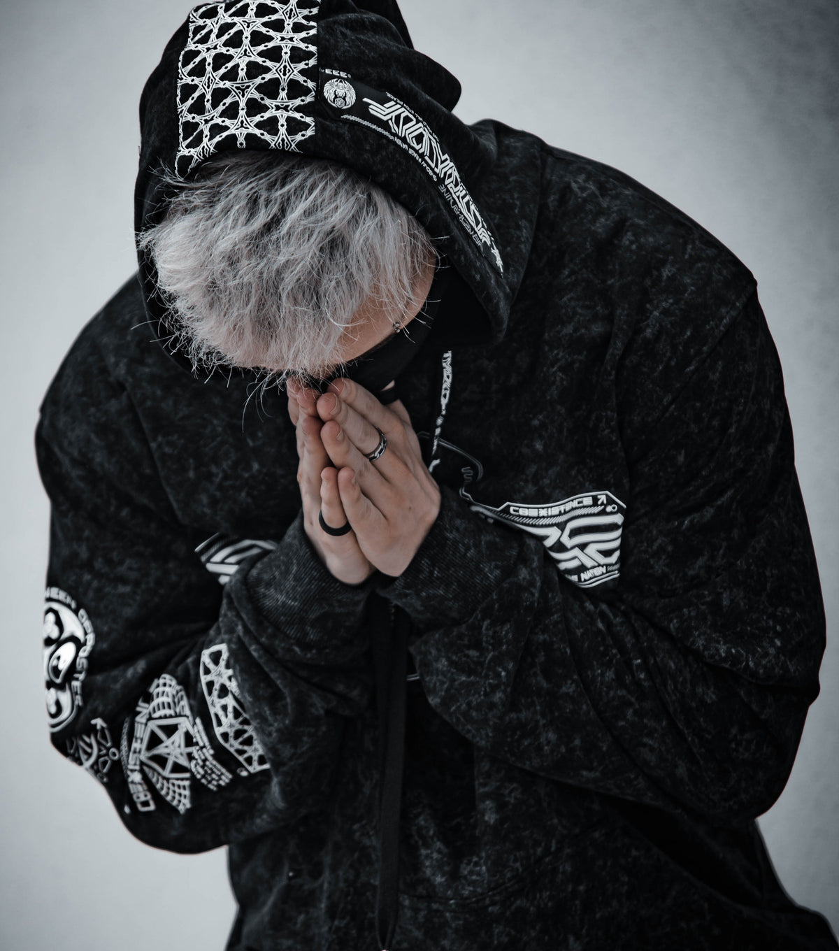 COEXIST V2 • [ACID] WASH • SVBDVN×RNA • Lightweight Premium Hoodie Hoodie 