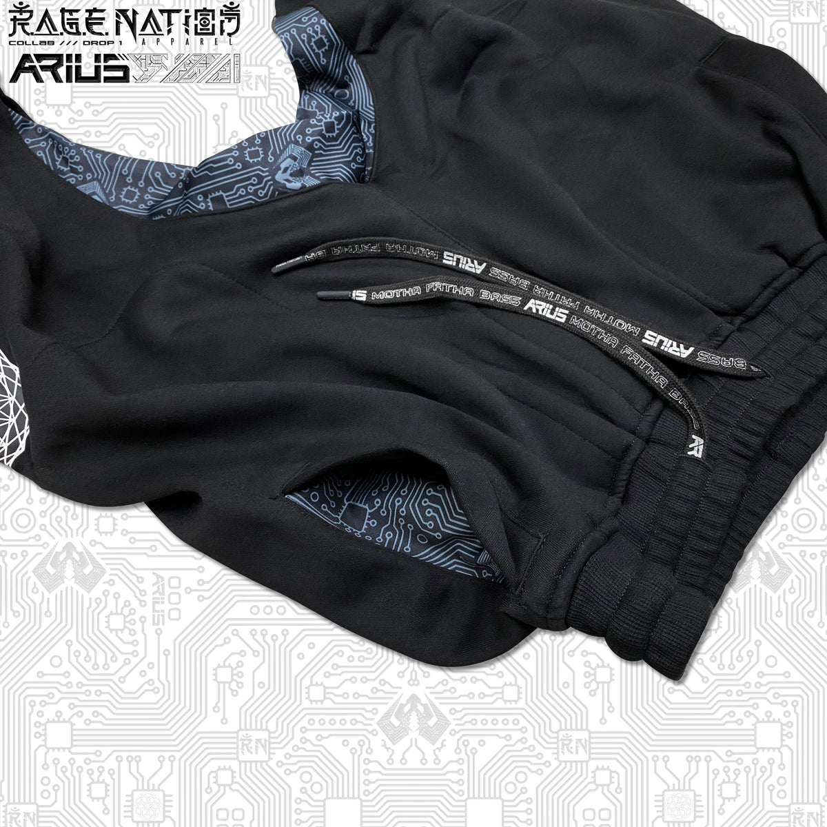 ARIUS COLLAB • MOTHA FATHA BASS • Hidden Pocket Unisex Joggers Joggers 
