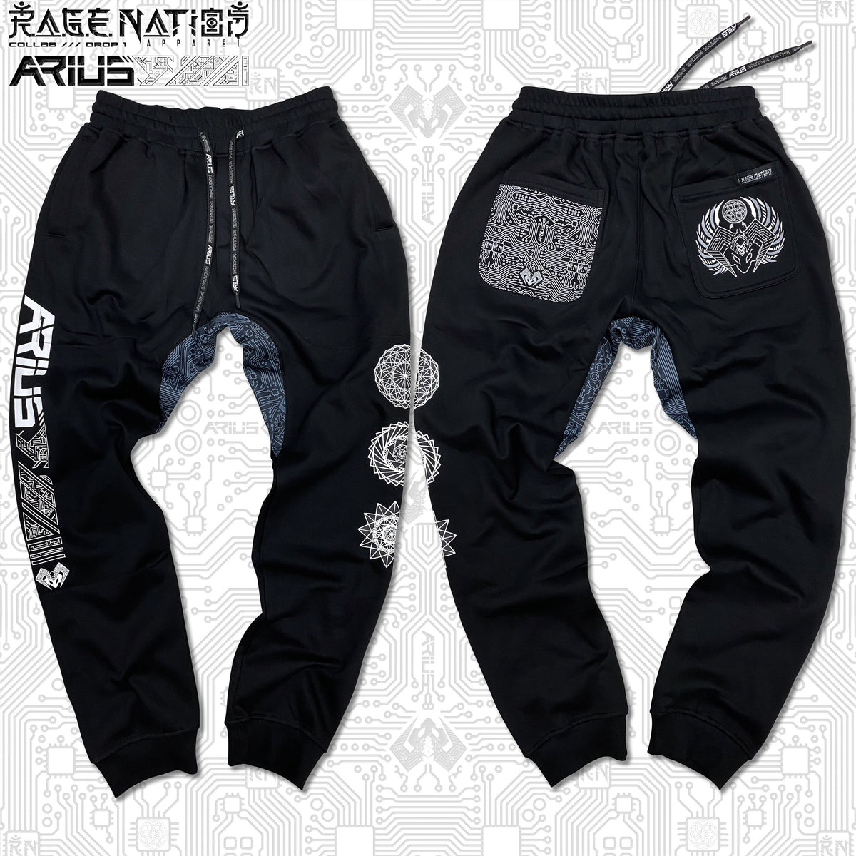 ARIUS COLLAB • MOTHA FATHA BASS • Hidden Pocket Unisex Joggers Joggers 