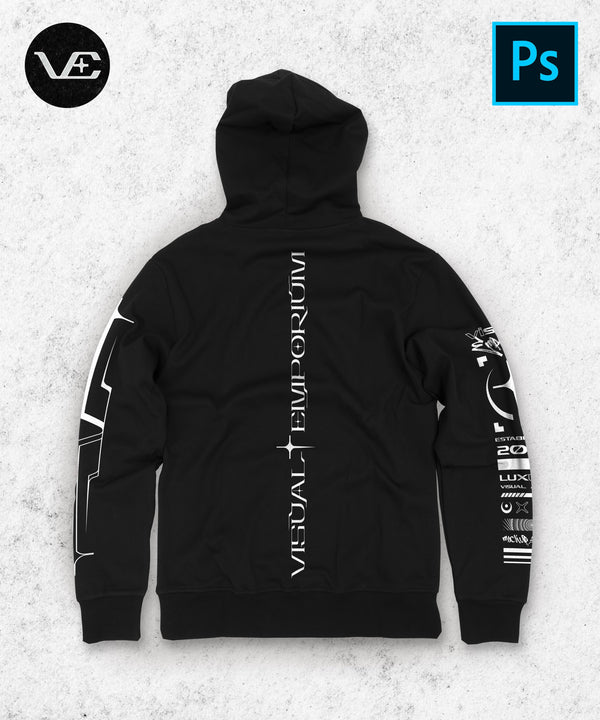 Visual Emporium - Flat Hoodie - Premium Digital Mockup 