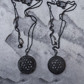 BLACK GOLD PLATED • 925 Silver Geometric Amulet Jewelry 