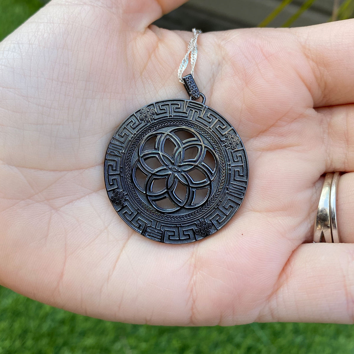 COMING SOON • BLACK GOLD PLATED • 925 Silver Geometric Amulet Jewelry 
