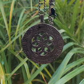 BLACK GOLD PLATED • 925 Silver Geometric Amulet Jewelry 