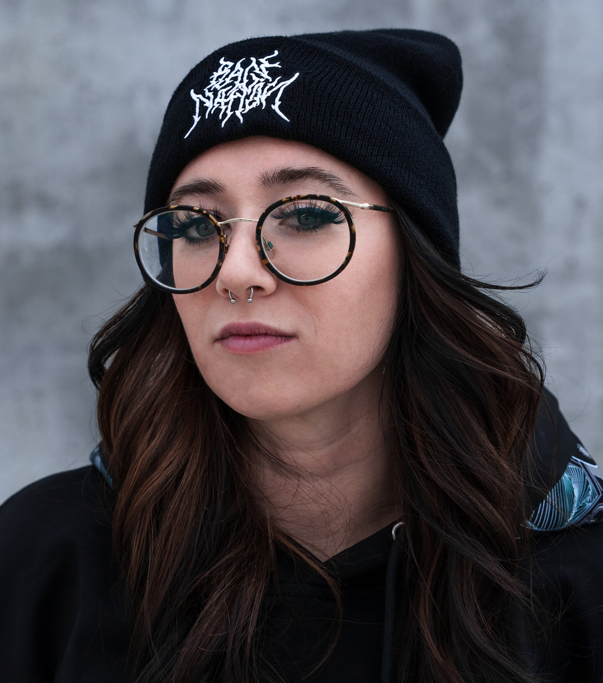 END THE HATE V1 • Metal Logo Knit Beanie Beanie 