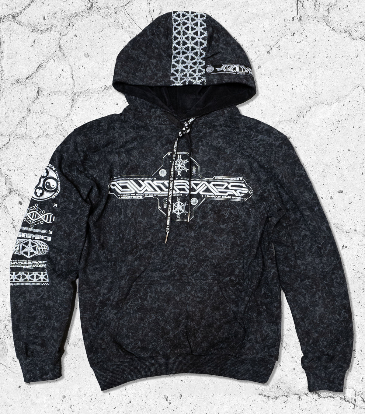 COEXIST V2 • ACIDWASH • SVBDVN×RNA • Lightweight Premium Hoodie Hoodie 