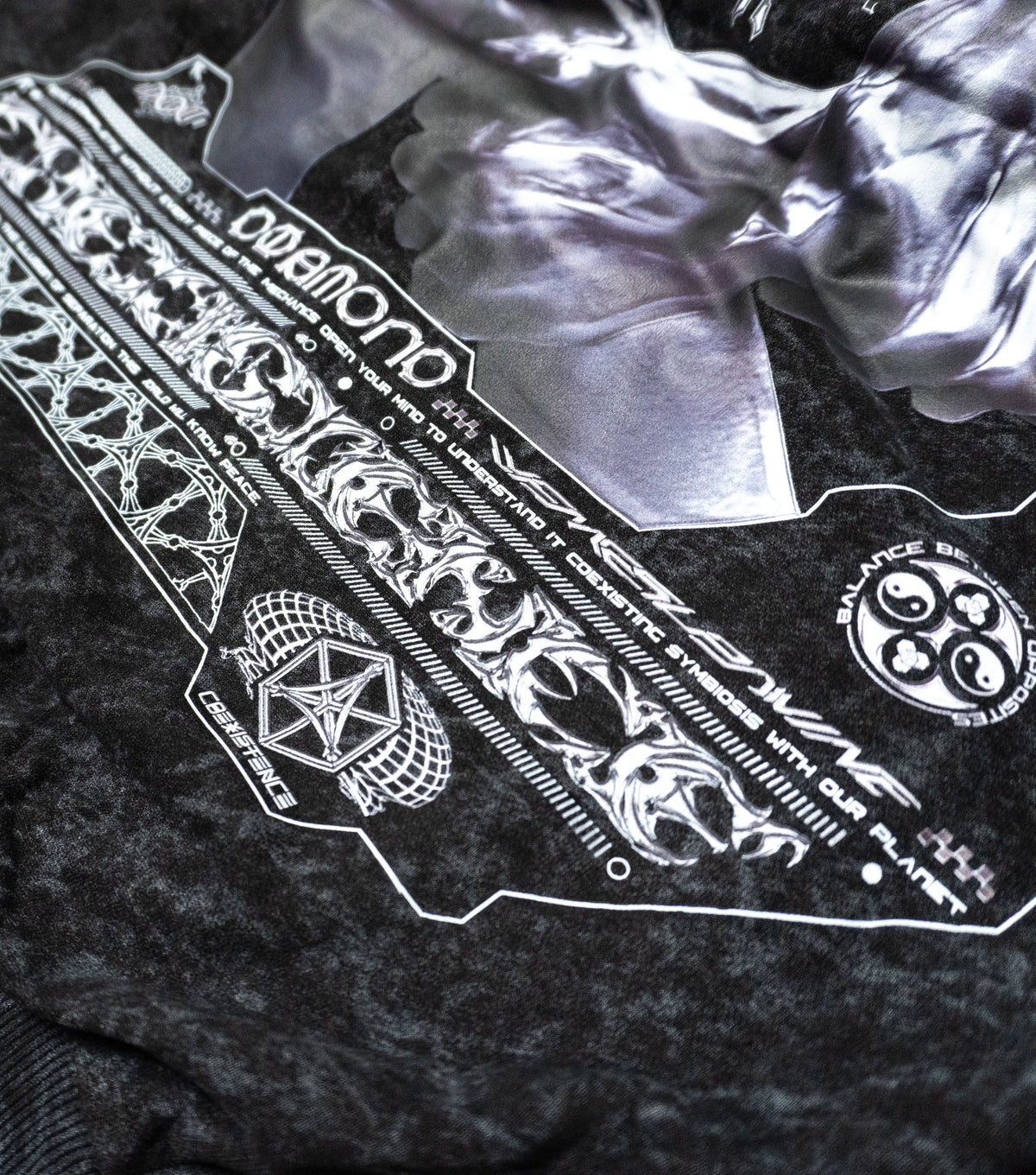 COEXIST V2 • ACIDWASH • SVBDVN×RNA • Lightweight Premium Hoodie Hoodie 