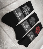 COMING SOON • CRYPTIC • RED/BLACK • Logo Socks Socks 