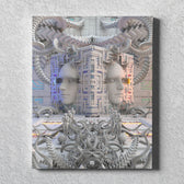DEFENSE NODE • GLASS CRANE • LE 222 Canvas Wrap Canvas 