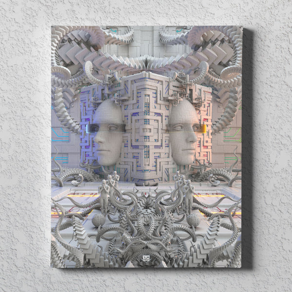 DEFENSE NODE • GLASS CRANE • LE 222 Canvas Wrap Canvas 