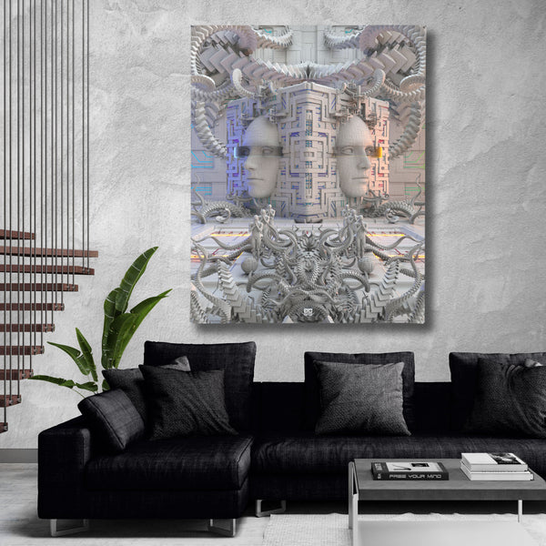 DEFENSE NODE • GLASS CRANE • LE 222 Canvas Wrap Canvas 