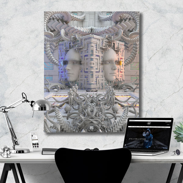 DEFENSE NODE • GLASS CRANE • LE 222 Canvas Wrap Canvas 