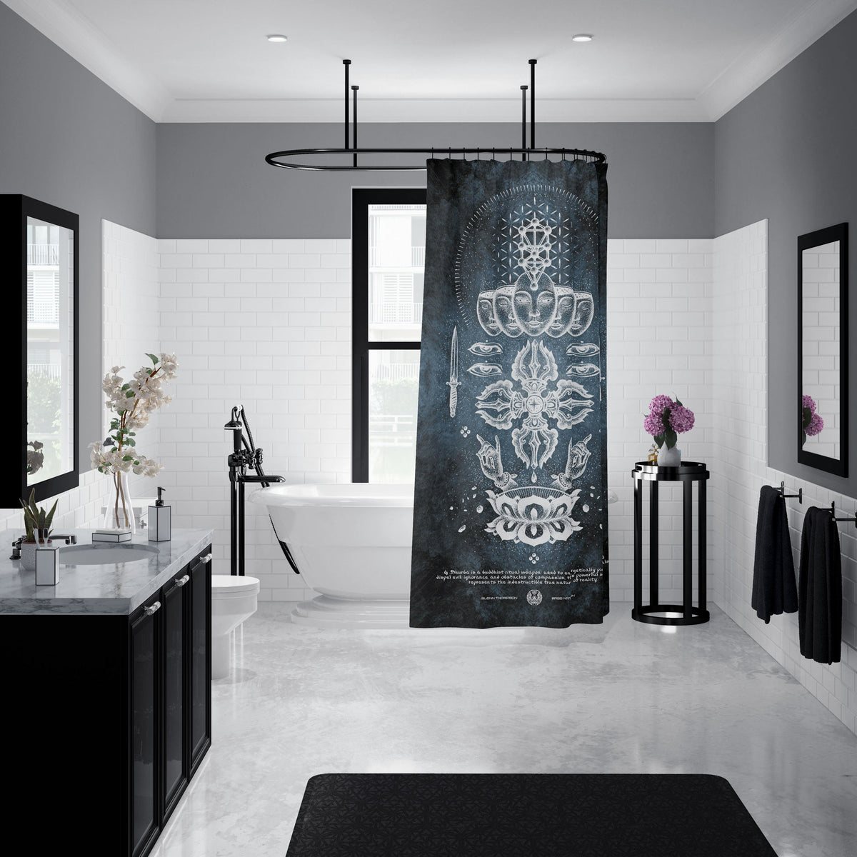 DIAMOND LUMINOSITY • Shower Curtain Shower Curtain 