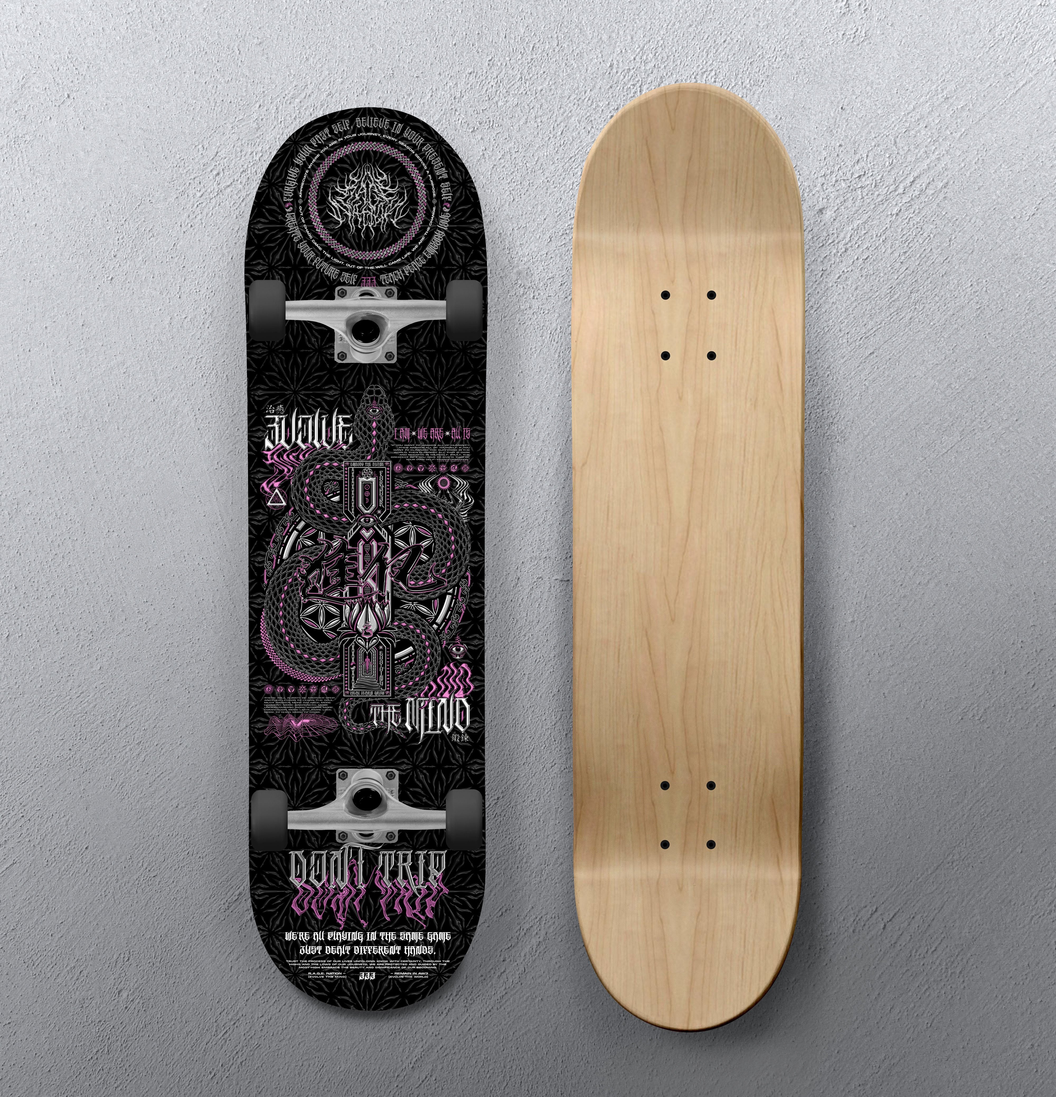 EVOLVE THE MIND V2 • Skateboard Deck • Limited Edition 100 Skateboard 
