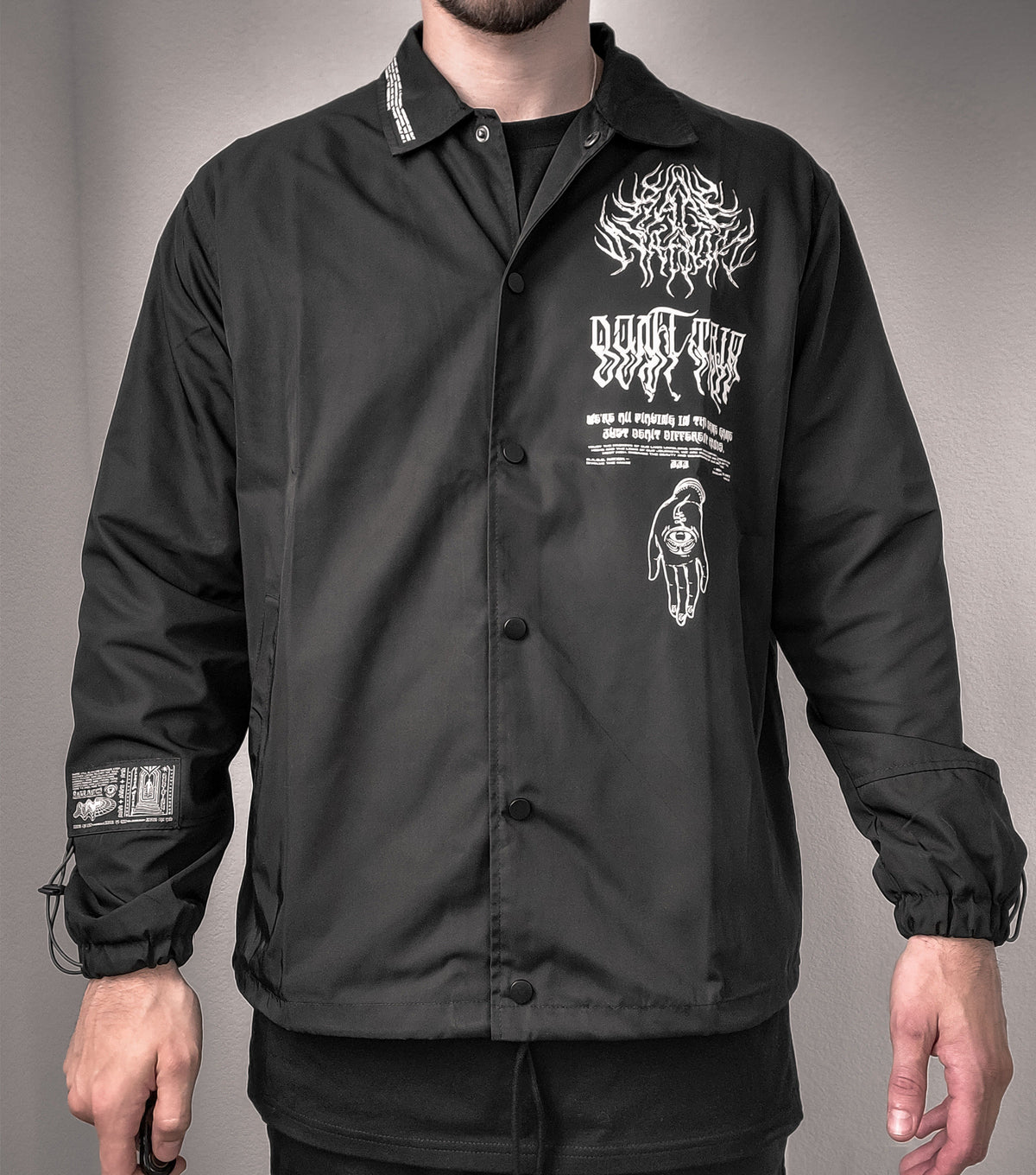 EVOLVE THE MIND • Waterproof Button-Up Windbreaker Jacket 