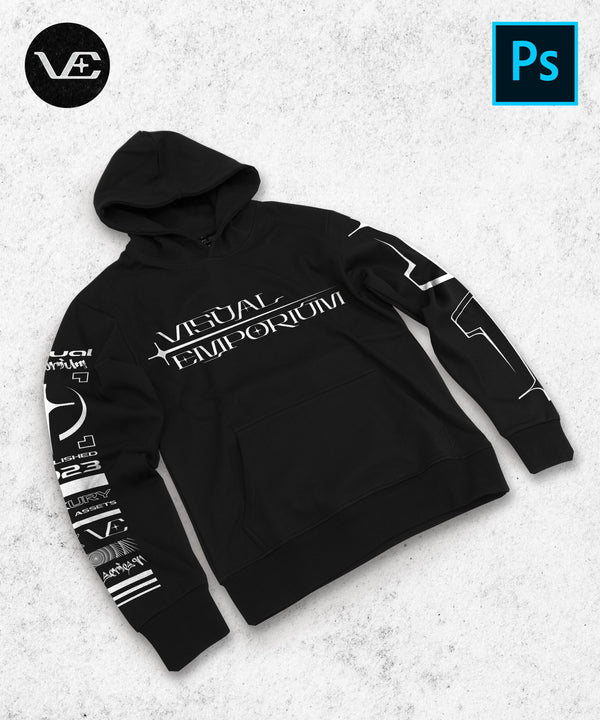 Visual Emporium - Flat Hoodie - Premium Digital Mockup 