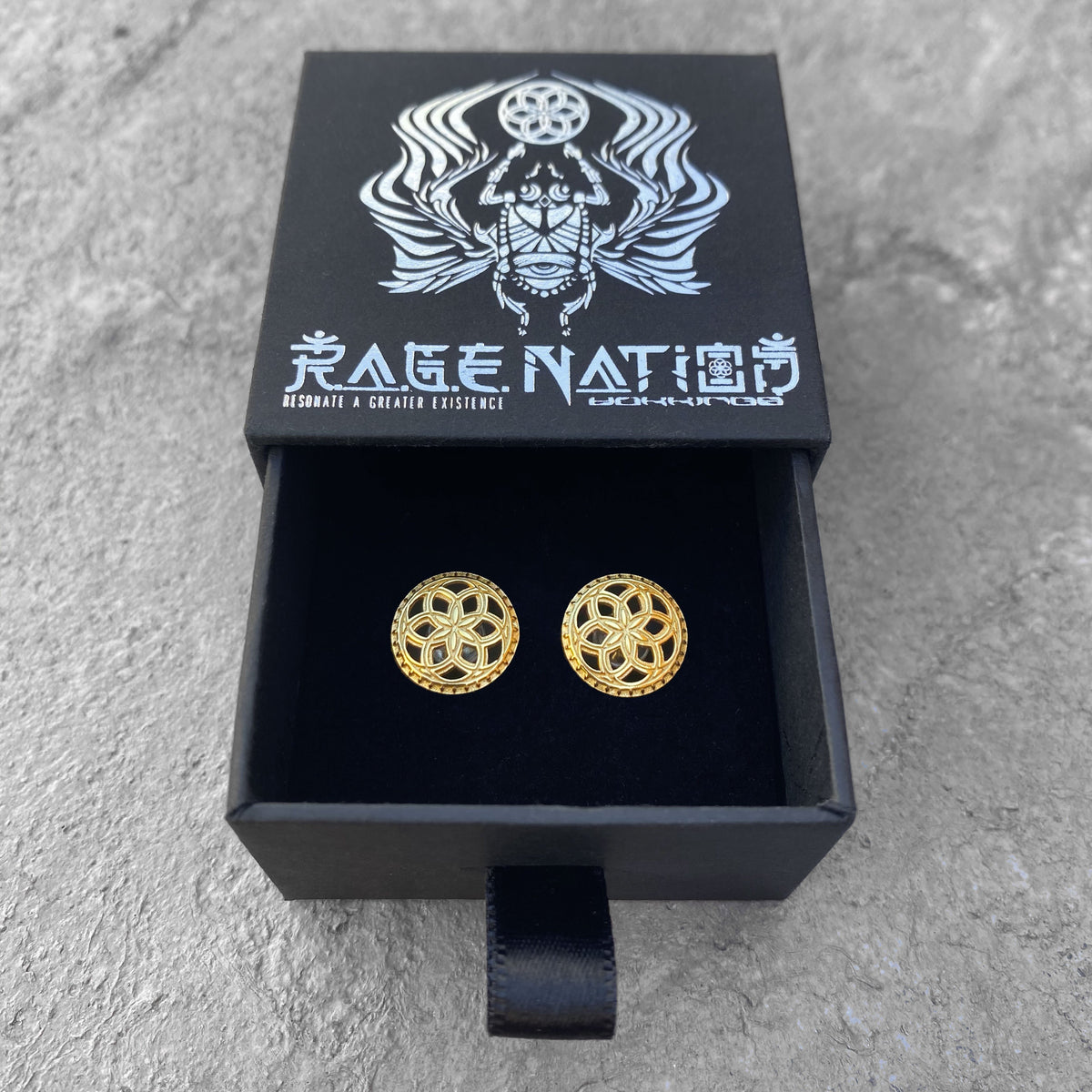 YELLOW GOLD PLATED • 925 Sterling Silver Geometric Earrings Jewelry 