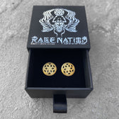 YELLOW GOLD PLATED • 925 Sterling Silver Geometric Earrings Jewelry 