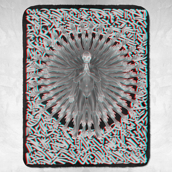 Primordial Guardian Fleece Sherpa Blankets 