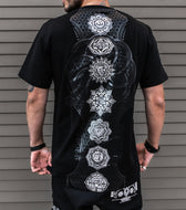 HARMONY HEALS • GRAYSCALE • Luxury Fabric T-Shirt T-Shirt 