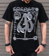 HARMONY HEALS • GRAYSCALE • Luxury Fabric T-Shirt T-Shirt 