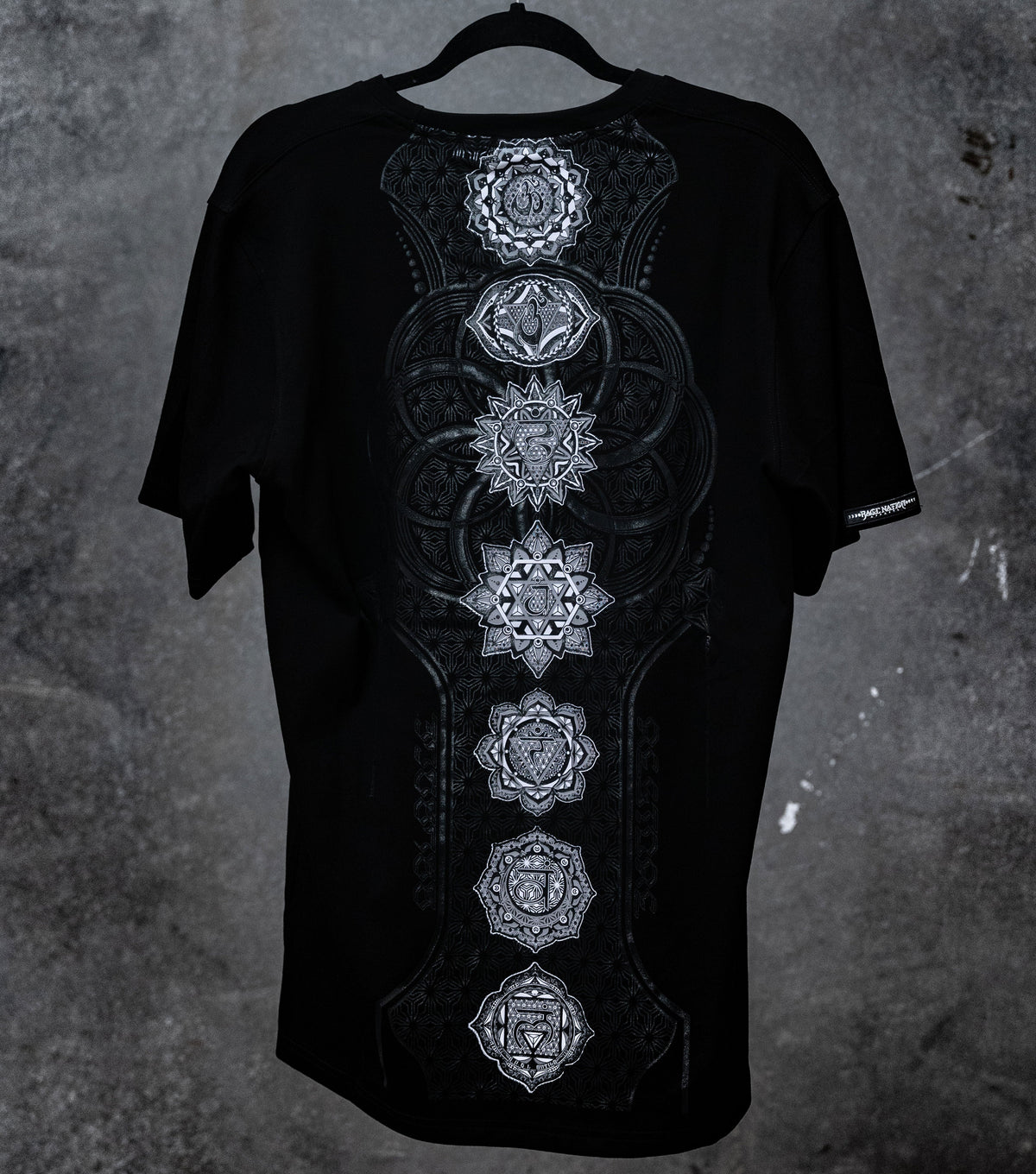 HARMONY HEALS • GRAYSCALE • Luxury Fabric T-Shirt T-Shirt 