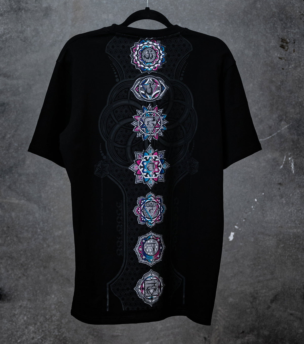 HARMONY HEALS • NEON GRADIENT • Luxury Fabric T-Shirt T-Shirt 