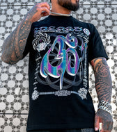 HARMONY HEALS • NEON GRADIENT • Luxury Fabric T-Shirt T-Shirt 