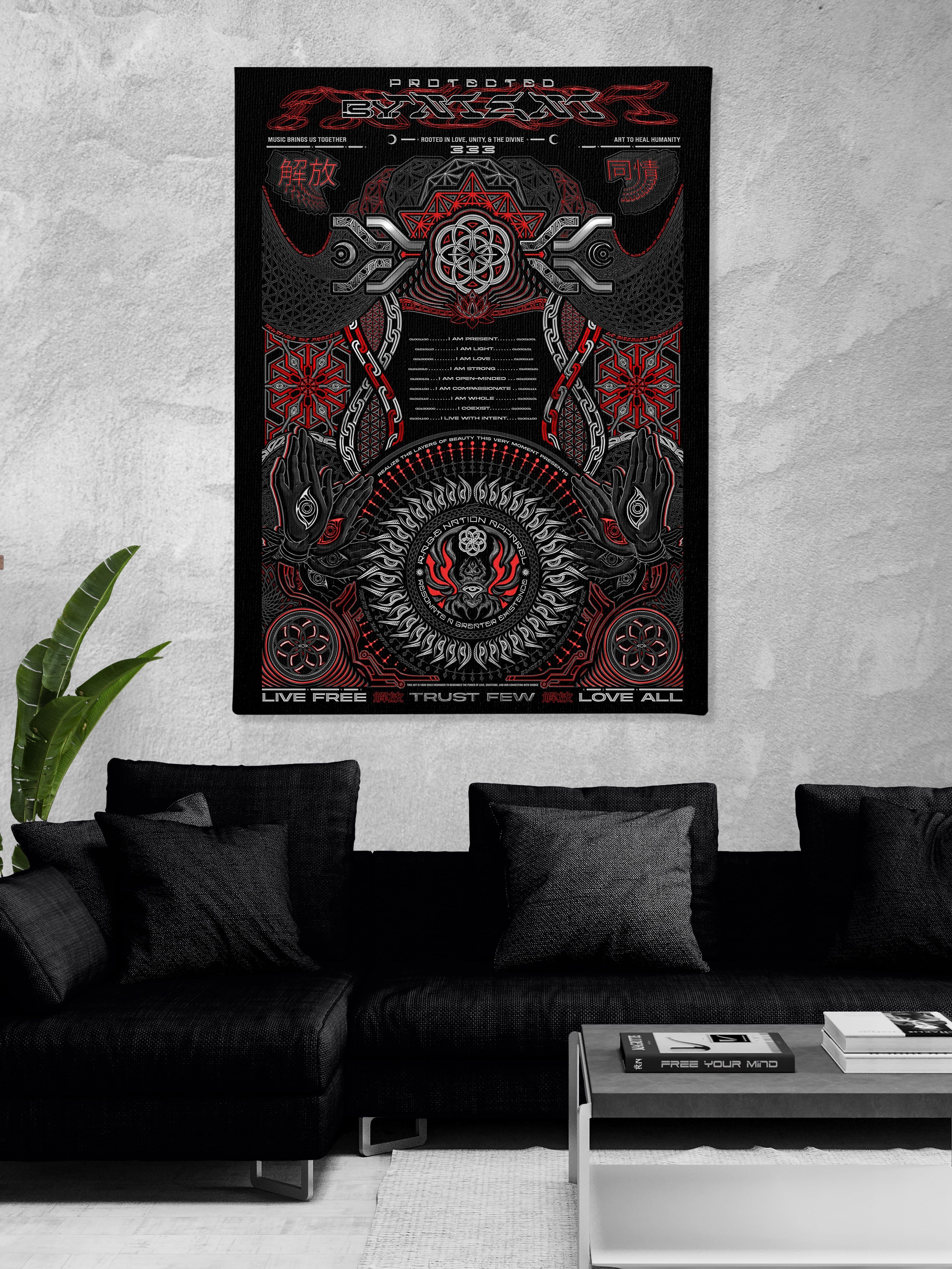 PROTECTED BY INTENT ✦ V1 RAGE NATION ✦ 111 Limited Edition Canvas Canvas 