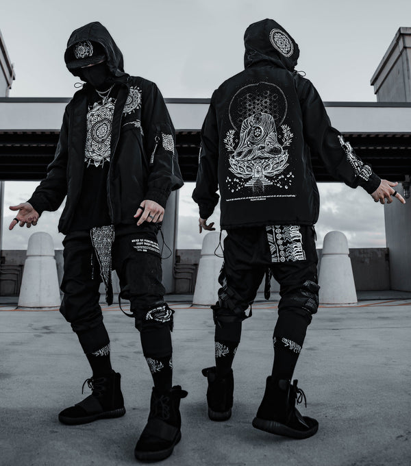 LOTUS THRONE • GLENN THOMSON COLLAB • Waterproof Zip-Up Windbreaker Windbreaker 