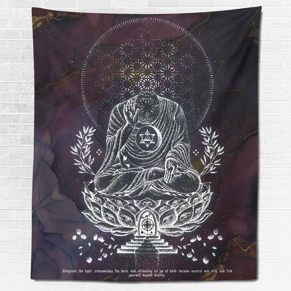LOTUS THRONE V3 (sahasrāra सहस्रार) • GLENN THOMSON • Wall Tapestry Tapestry 