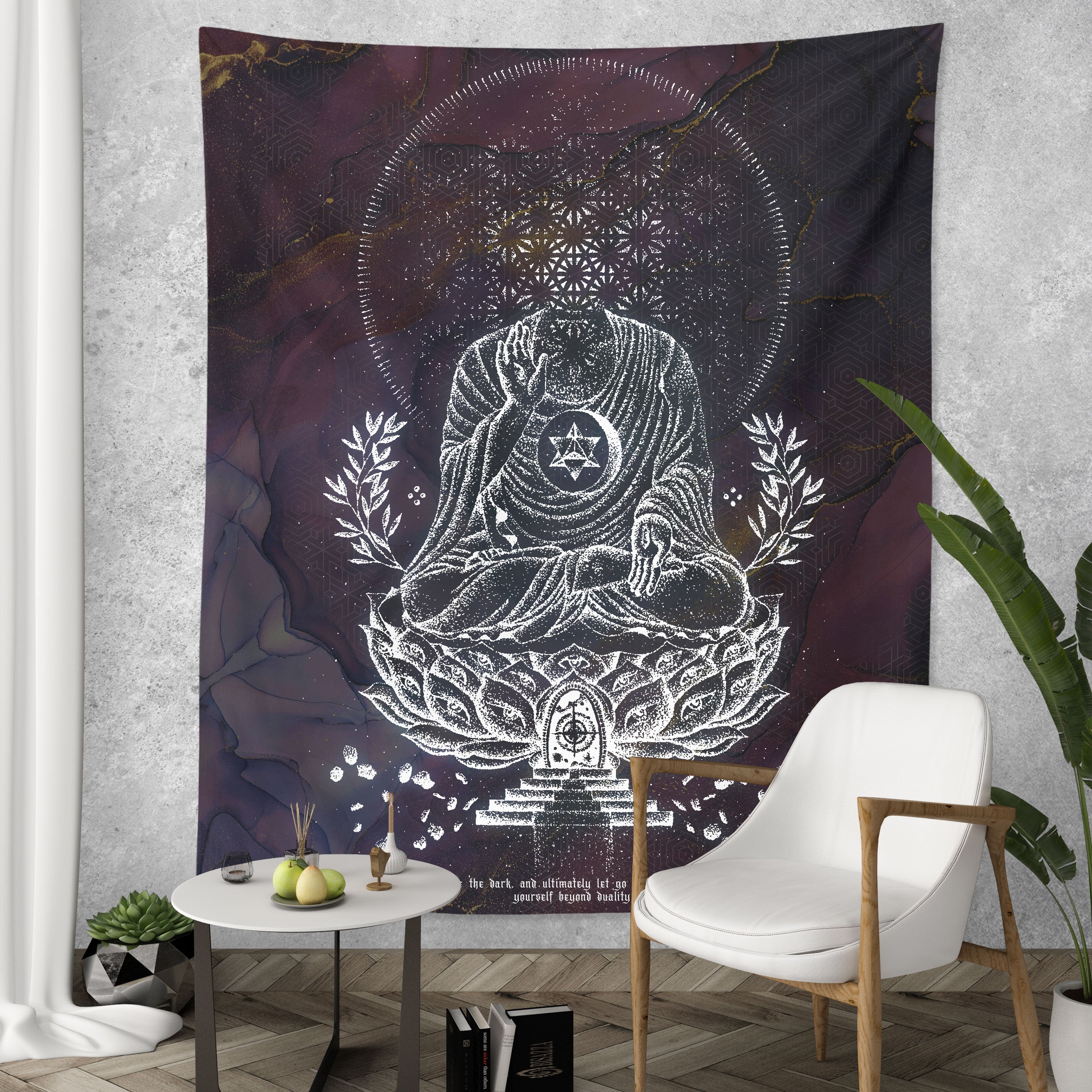 LOTUS THRONE V3 (sahasrāra सहस्रार) • GLENN THOMSON • Wall Tapestry Tapestry 