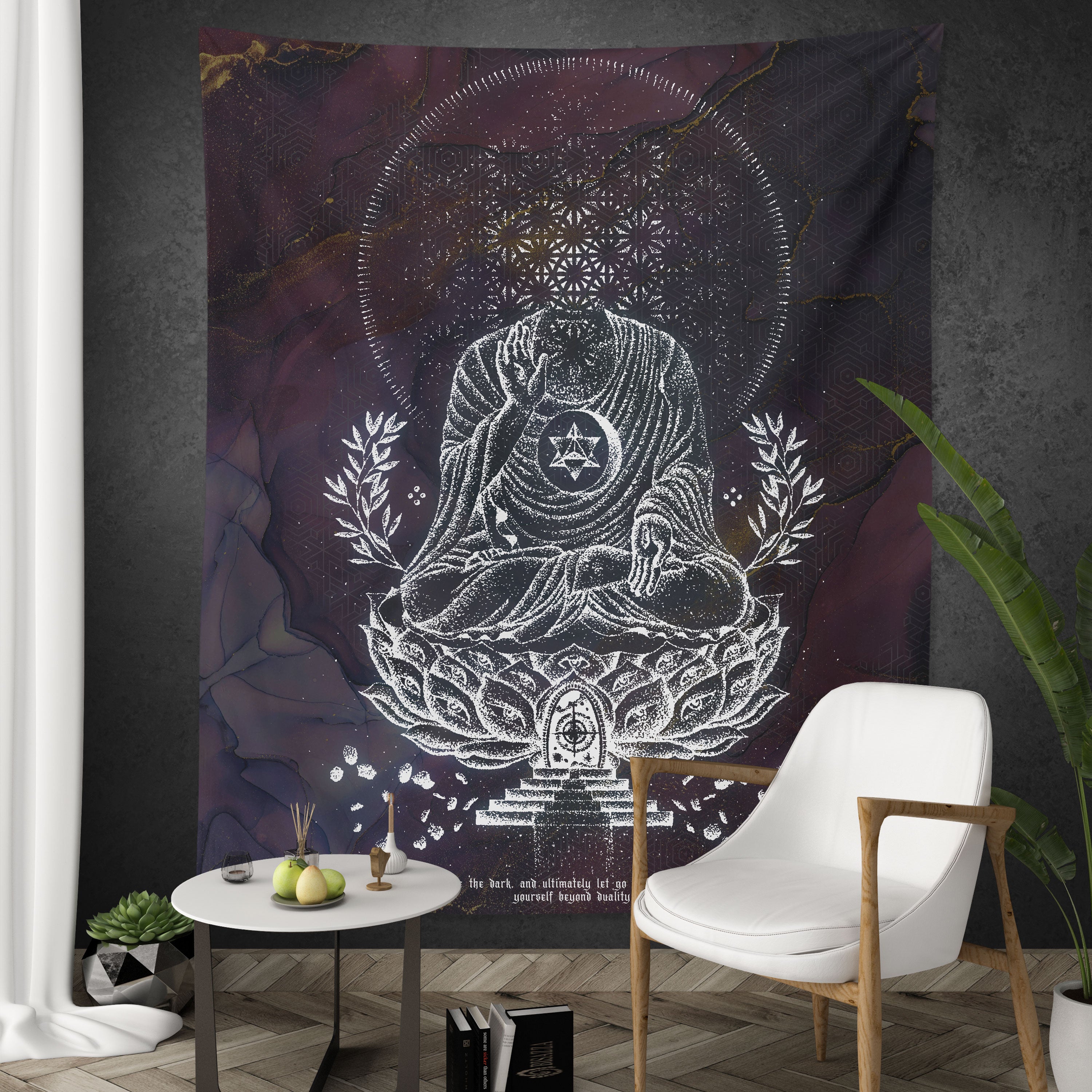 LOTUS THRONE V3 (sahasrāra सहस्रार) • GLENN THOMSON • Wall Tapestry Tapestry 