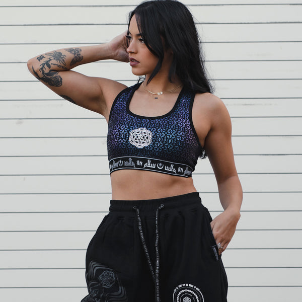 MIND OF ZEN V1 • IRIDESCENT • Luxe Sports Bra Sports Bra 