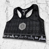 MIND OF ZEN V2 • BLACK/WHITE • Luxe Sports Bra Sports Bra 