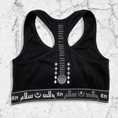 MIND OF ZEN V2 • BLACK/WHITE • Luxe Sports Bra Sports Bra 