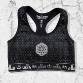 MIND OF ZEN V2 • BLACK/WHITE • Luxe Sports Bra Sports Bra 