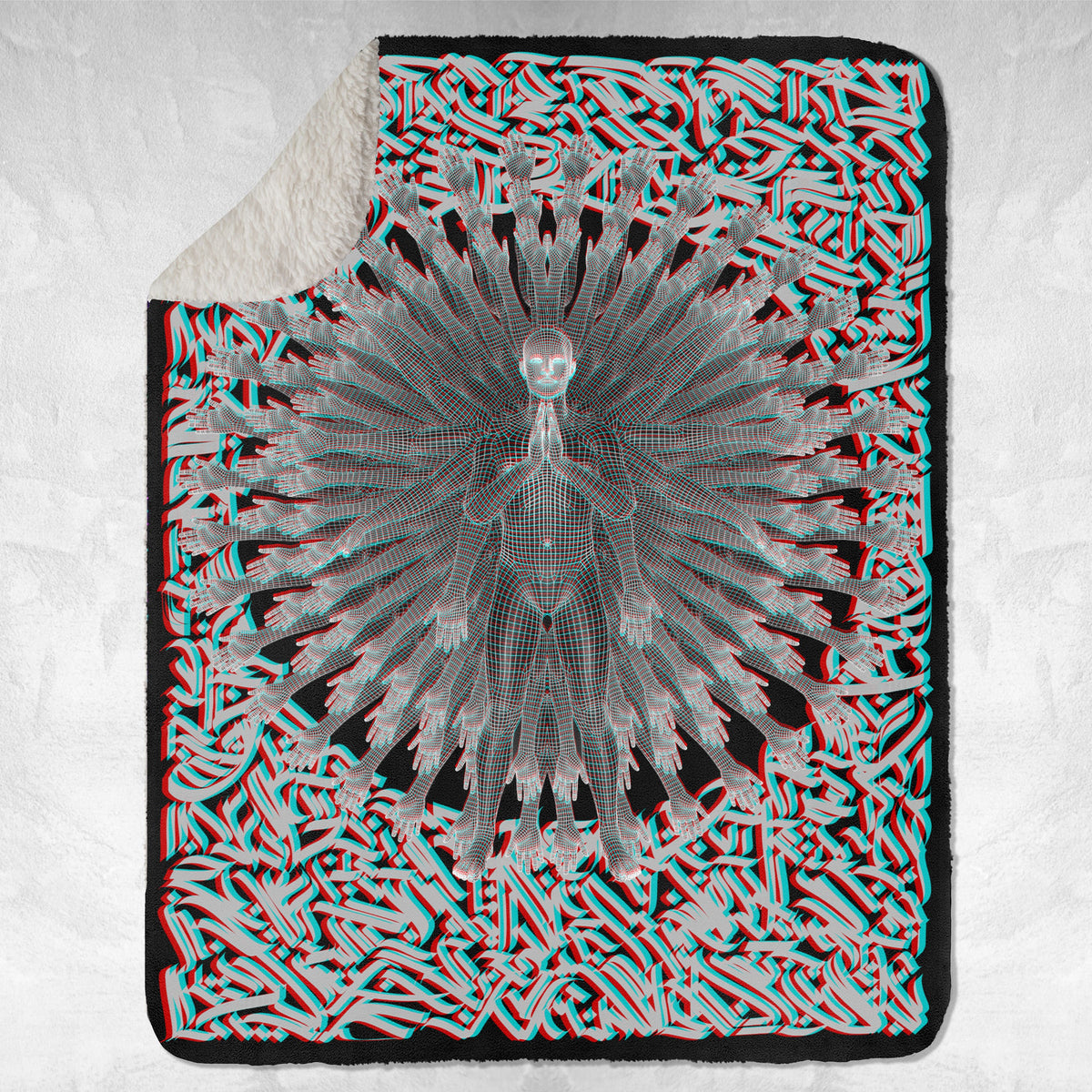 Primordial Guardian Fleece Sherpa Blankets 