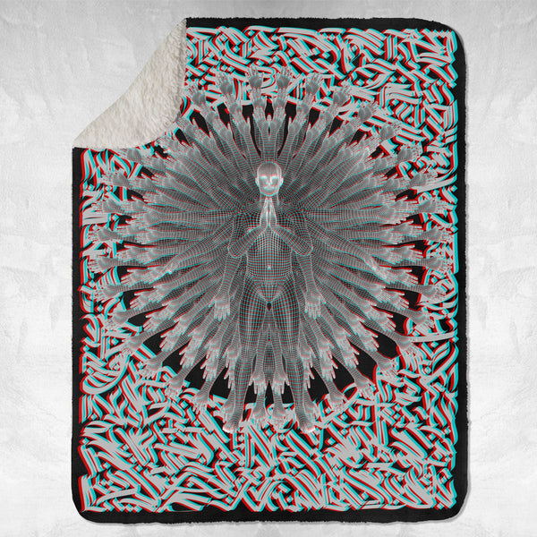 Primordial Guardian Fleece Sherpa Blankets 