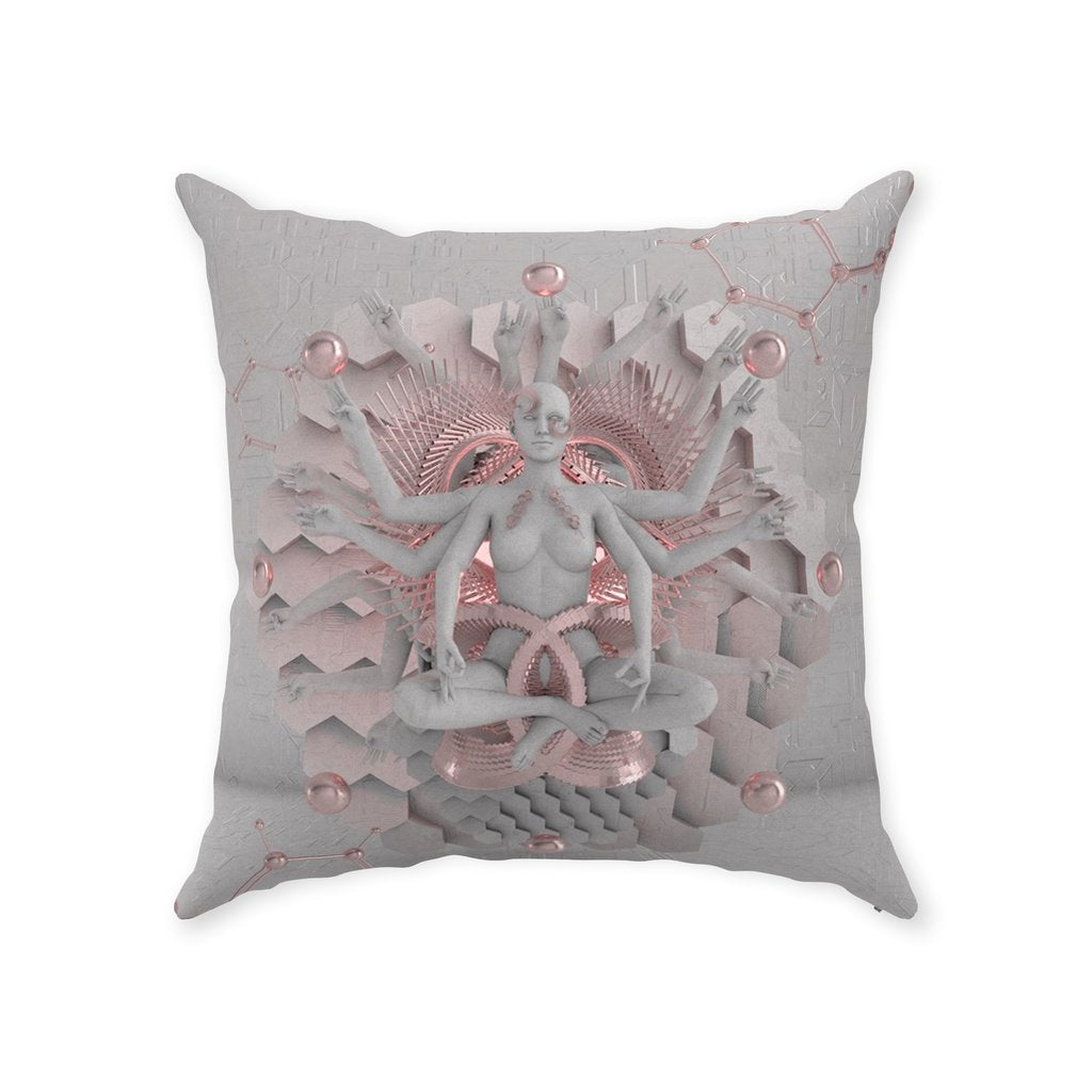GOT'EM • GLASS CRANE • Double-Sided • Suede Throw Pillow Pillow With Stuffing 18x18 inch 