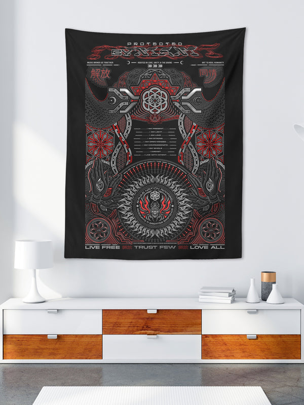 PROTECTED BY INTENT ✦ V1 RAGE NATION ✦ 111 Limited Edition Tapestry Tapestry 