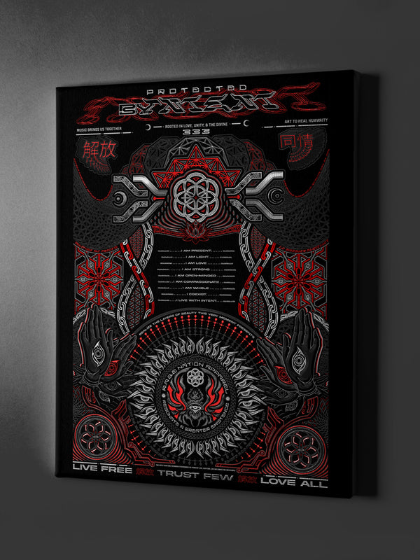 PROTECTED BY INTENT ✦ V1 RAGE NATION ✦ 111 Limited Edition Canvas Canvas 
